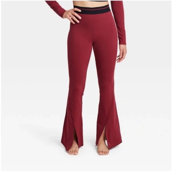 JoyLab Pants - Joy Lab High Rise Split Flare Leggings, size small